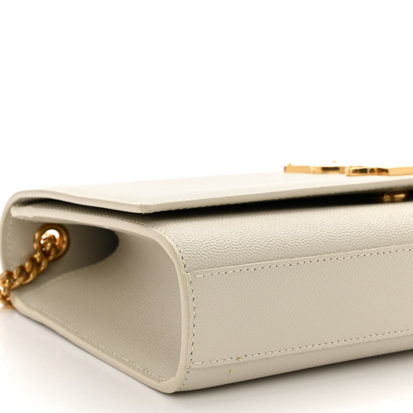 Grain De Poudre Medium Classic Monogram Kate Satchel Crema Soft