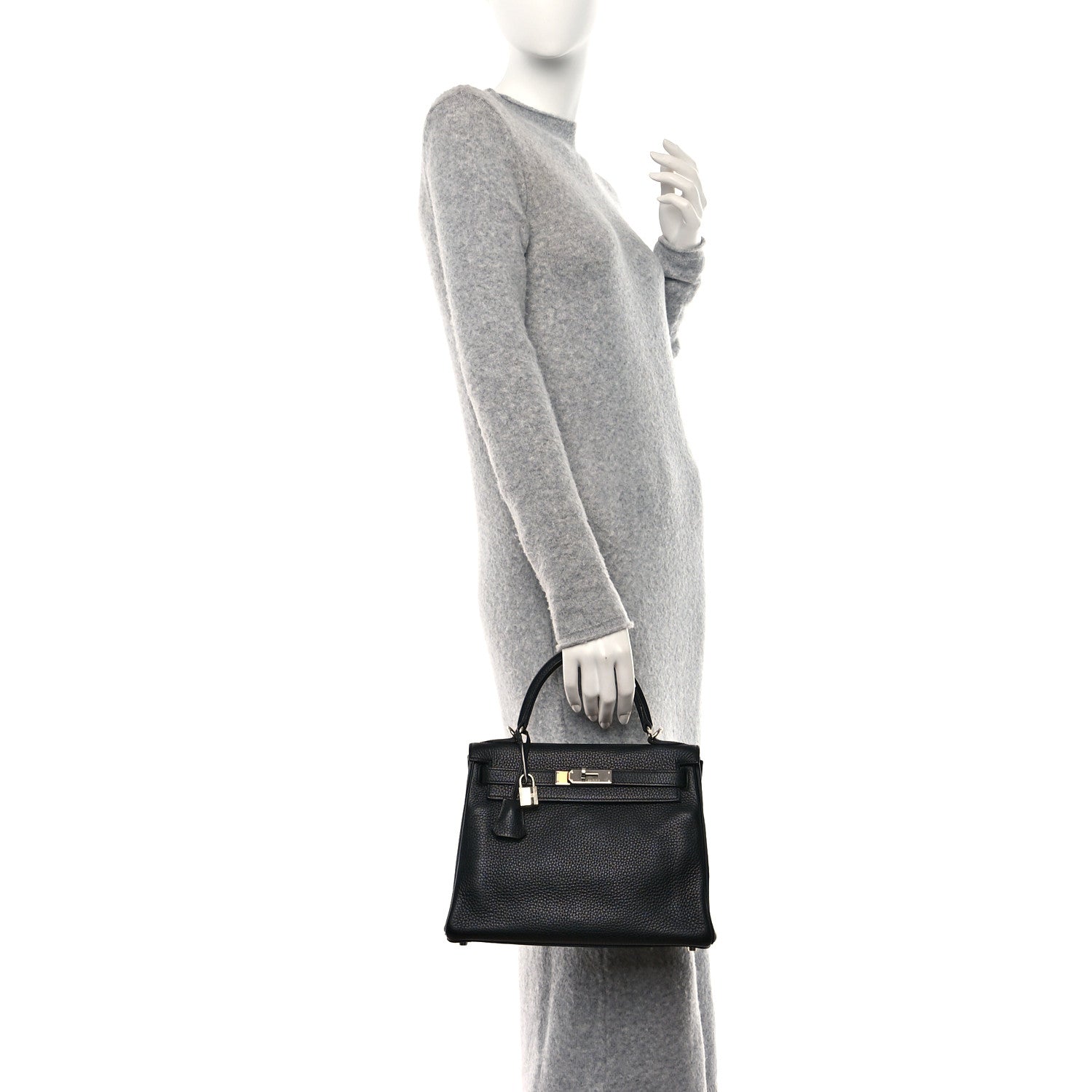 Hermes Taurillon Clemence Kelly Retourne 28 Black 2 of 17