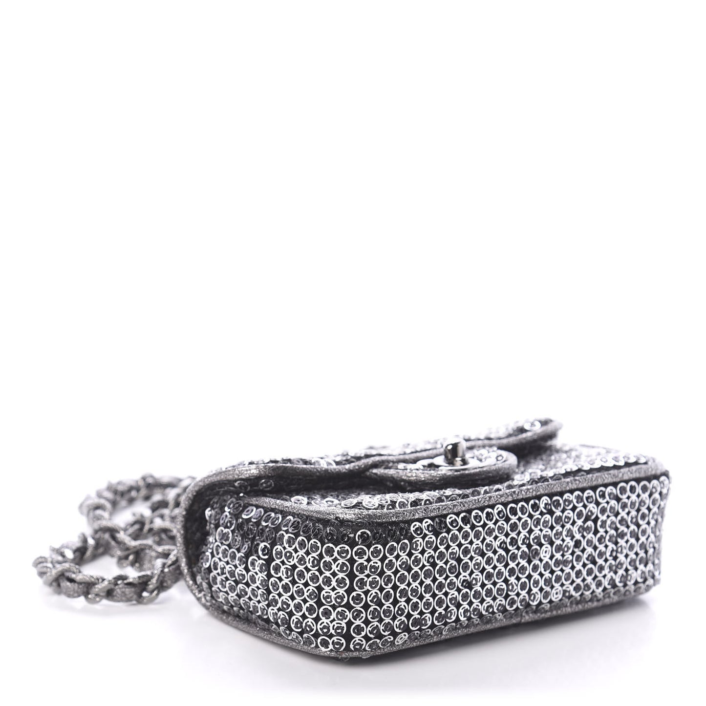 Sequin Micro Flap Dark Silver