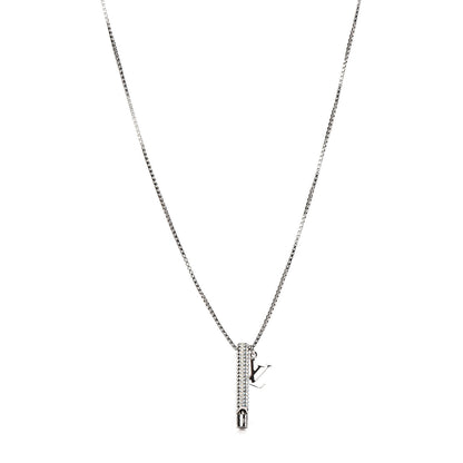 Louis Vuitton LV Whistle Chain Pendant Necklace Silver 1 of 8