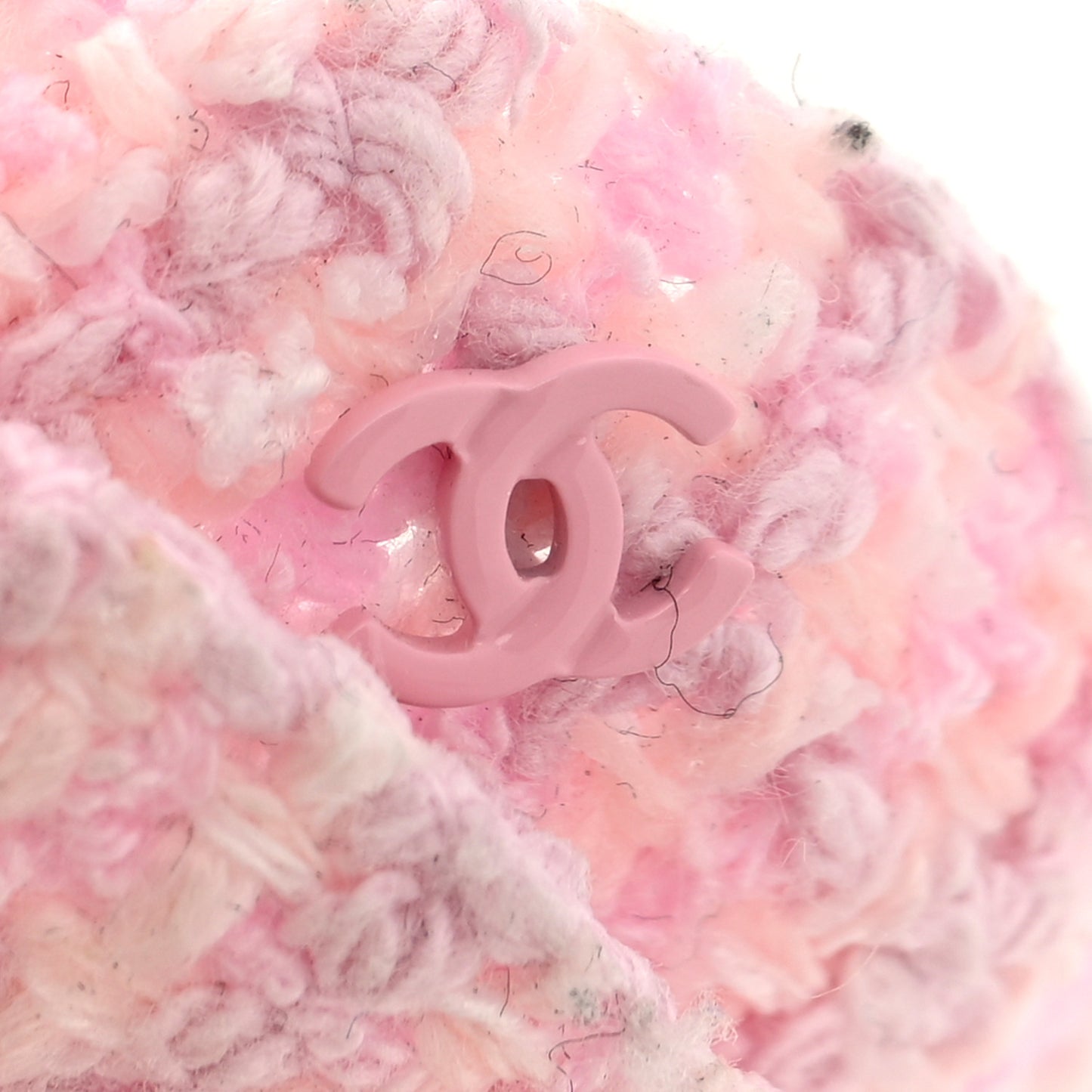 Tweed Camellia Brooch Pink White