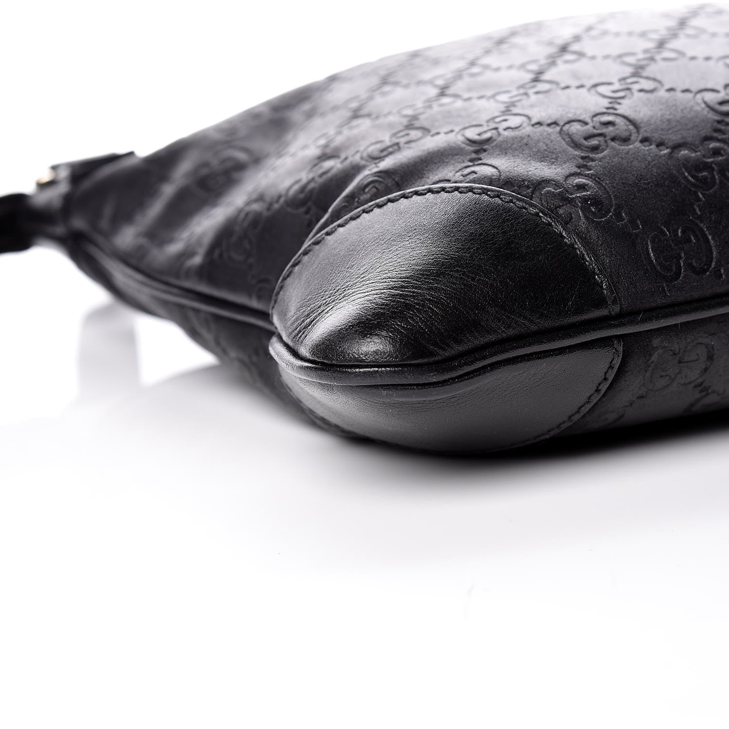Gucci Guccissima Small Flat Messenger Bag Black 8 of 14