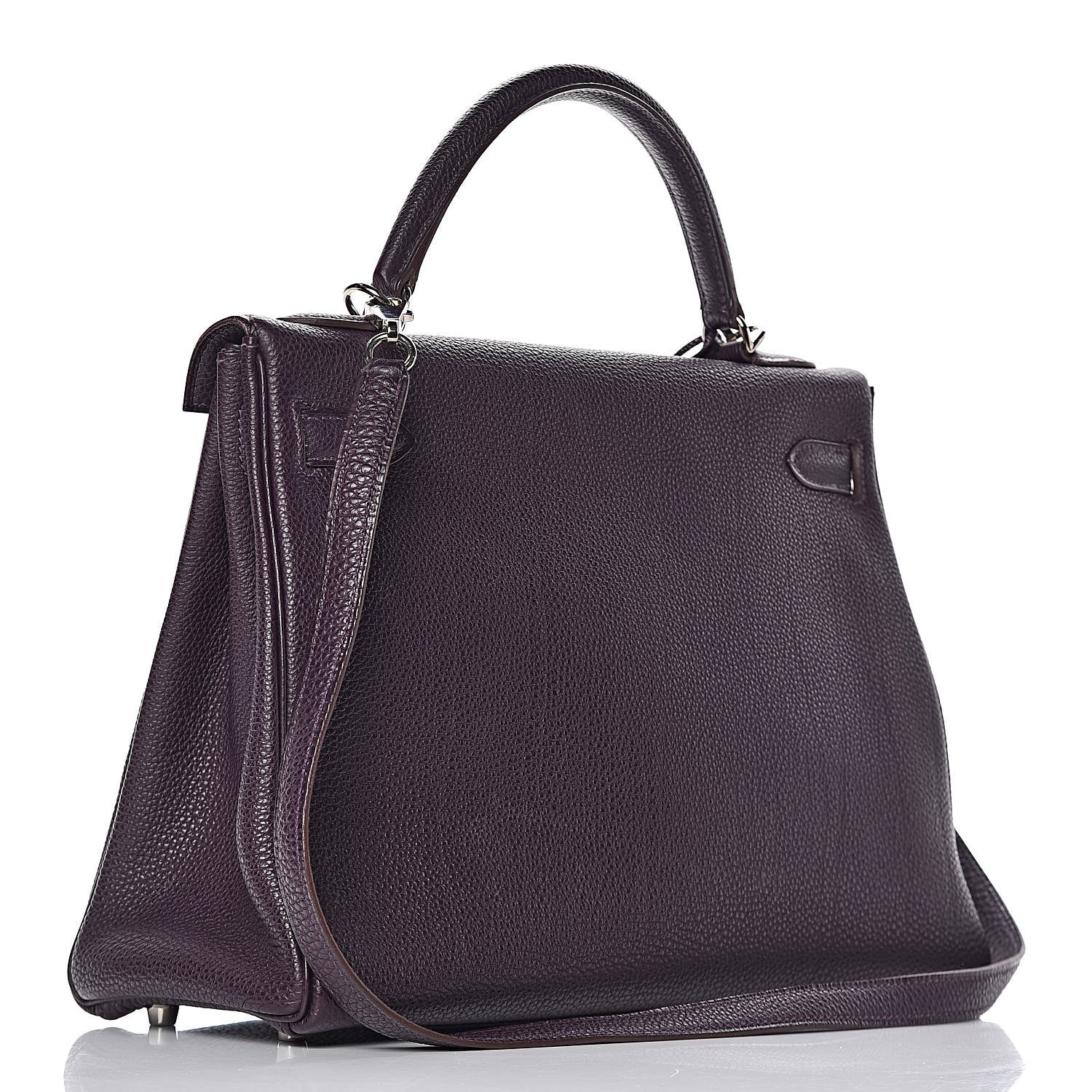 Hermes Togo Kelly Retourne 32 Raisin 4 of 17