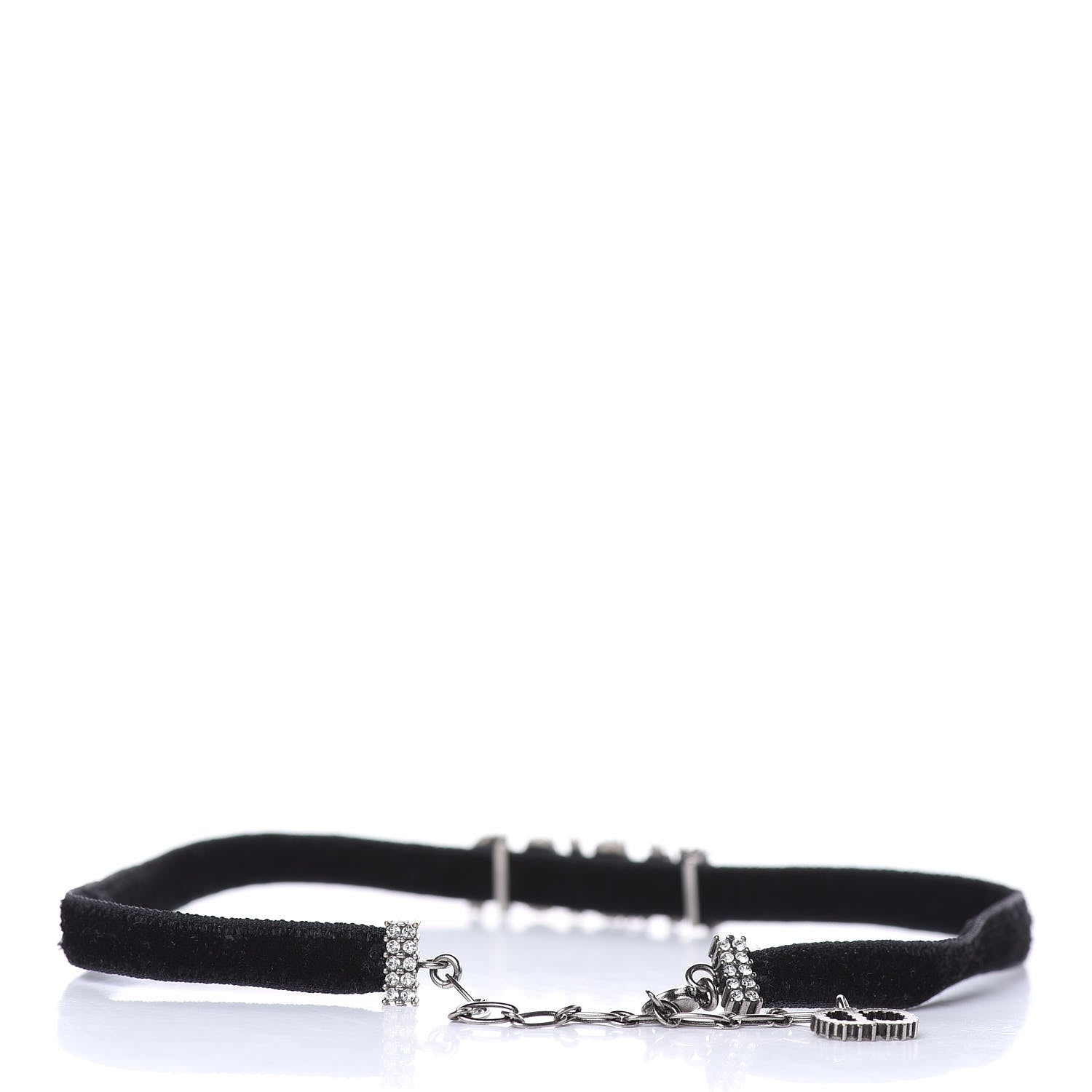 Christian Dior Velvet Crystal J’Adior Choker Necklace Black 3 of 3