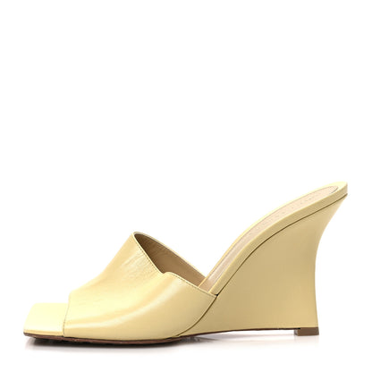 Bottega Veneta Lambskin Stretch Wedge 90mm Sandals 39 Moon Beam 1 of 7