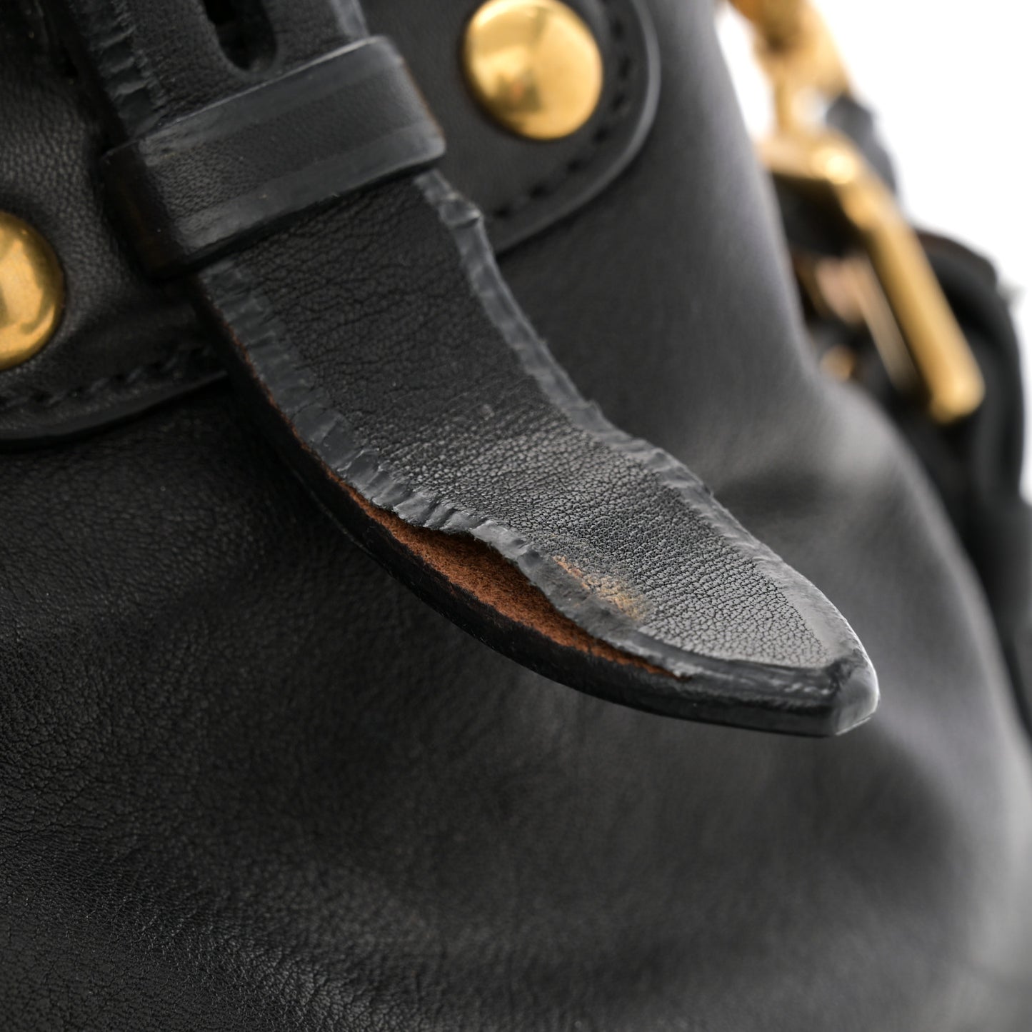 Vitello Soft Shopping Satchel Black