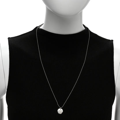 Tiffany Sterling Silver Letter R Round Pendant Beaded Chain Necklace 2 of 6