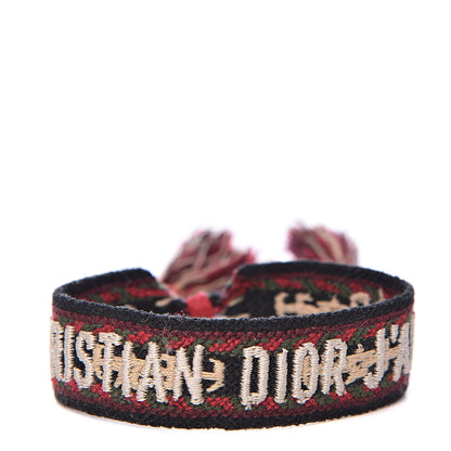 Christian Dior Woven Cotton J'Adior Friendship Bracelet Red Multicolor 1 of 3