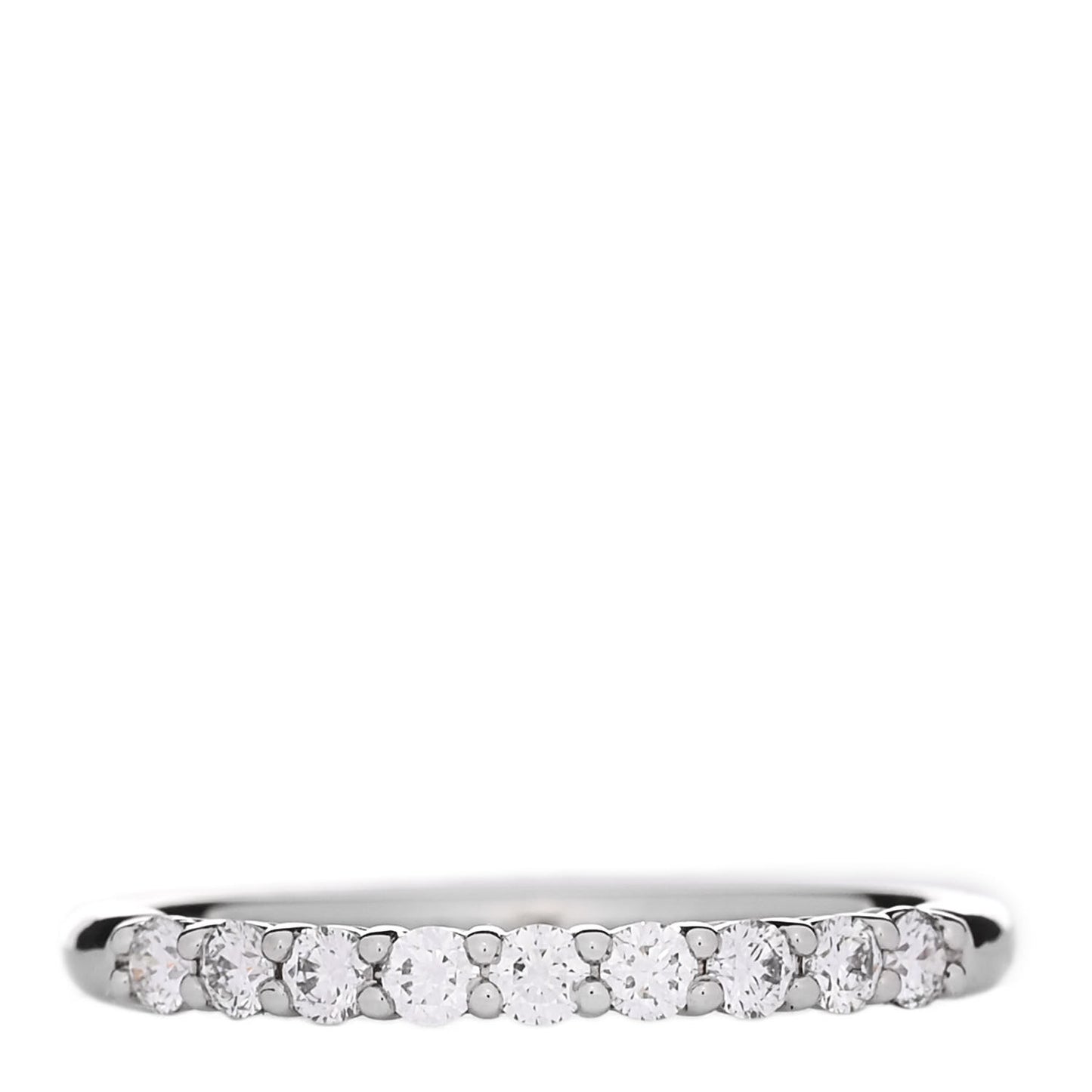 Platinum Diamond .27ctw 2.2mm Half Circle Forever Band Ring 53 6.5