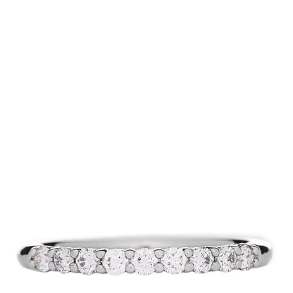 Tiffany Platinum Diamond .27ctw 2.2mm Half Circle Forever Band Ring 53 6.5 1 of 5