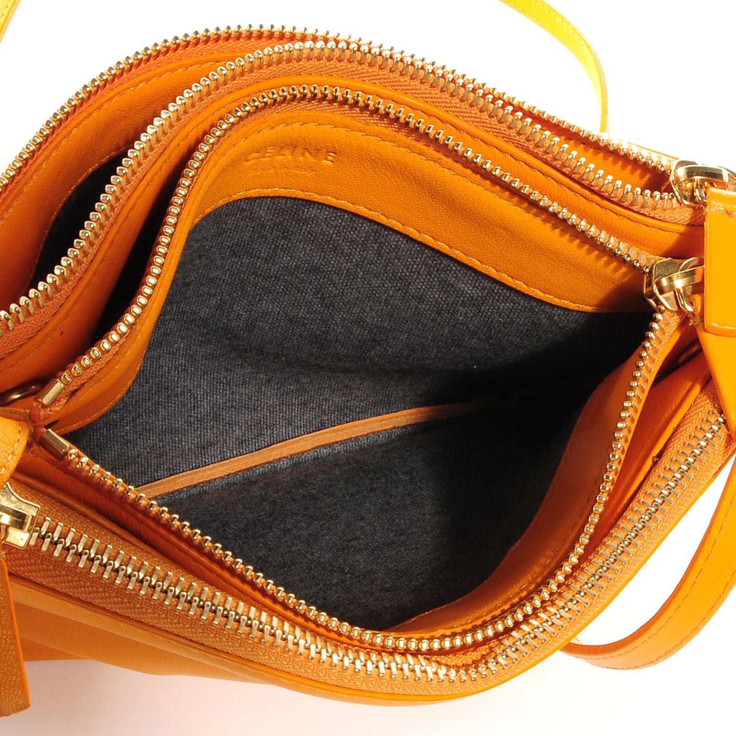 Lambskin Trio Crossbody Bag Sunflower