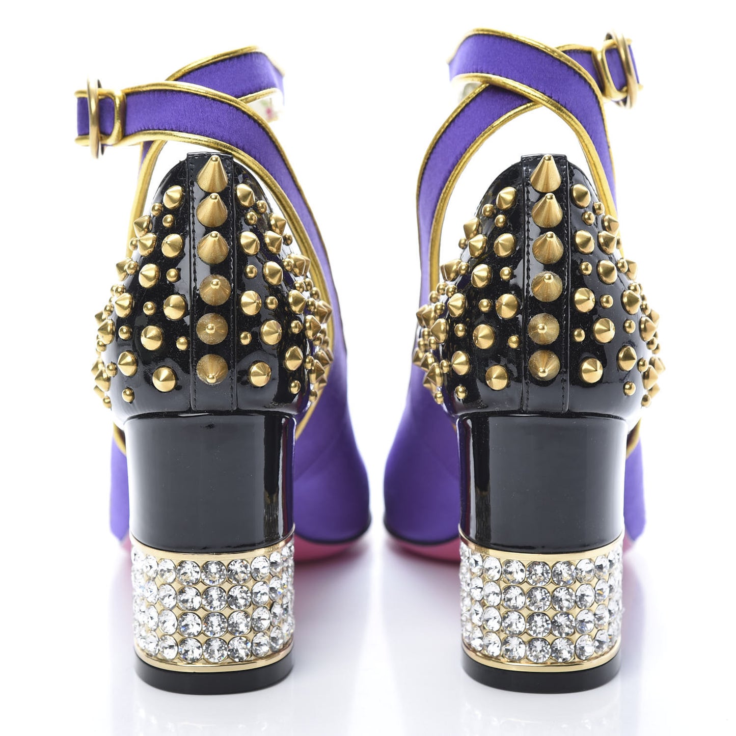 Satin Embroidered Dragon Caspar Pumps 36 Purple Oro Vecchio Black