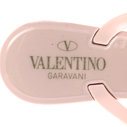 Valentino Garavani PVC Jelly Rockstud Bow Thong Sandals 36 Water Rose 7 of 7