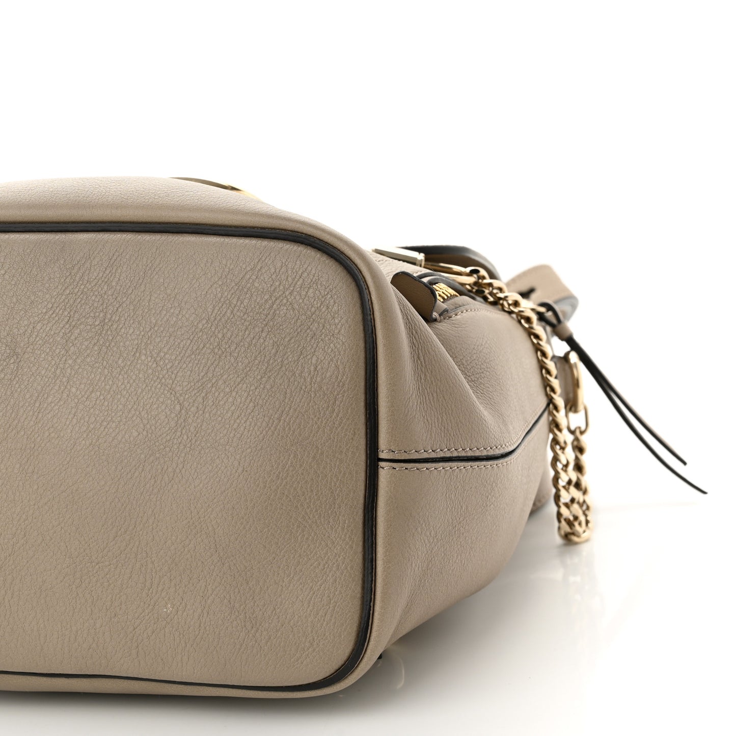 Suede Calfskin Small Faye Backpack Motty Grey