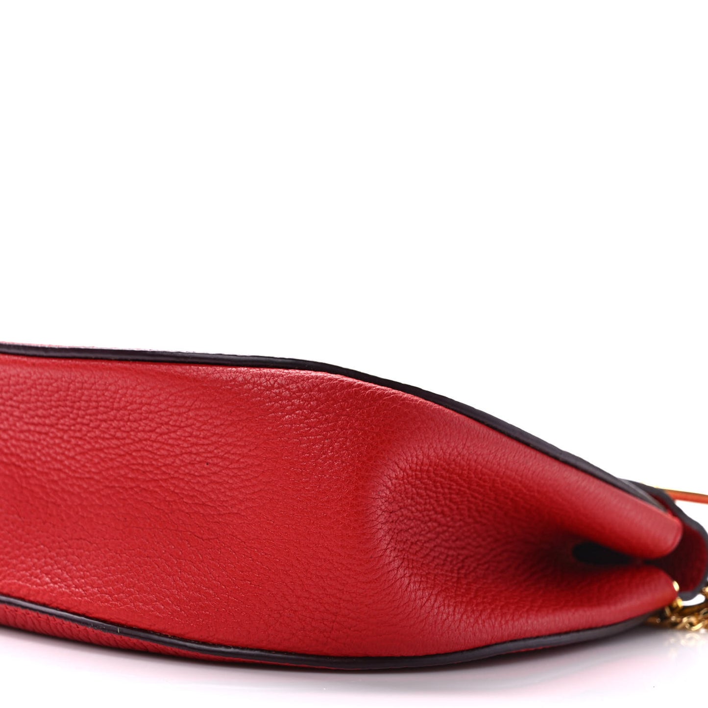 Grained Lambskin Drew Shoulder Bag Plaid Red
