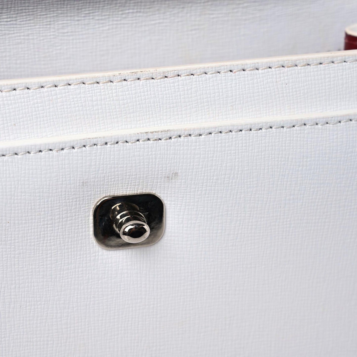Saffiano Jitney 1.4 Top Handle Bag White