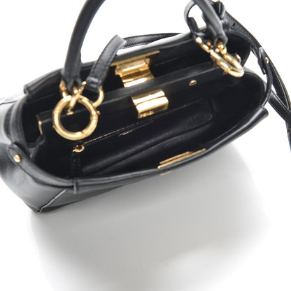Fendi Nappa Mini Peekaboo Iconic Satchel Black 5 of 7