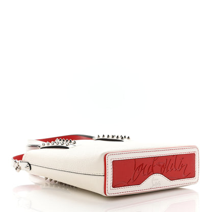 Christian Louboutin Calfskin Spikes Mini North South Cabata Tote White 4 of 12