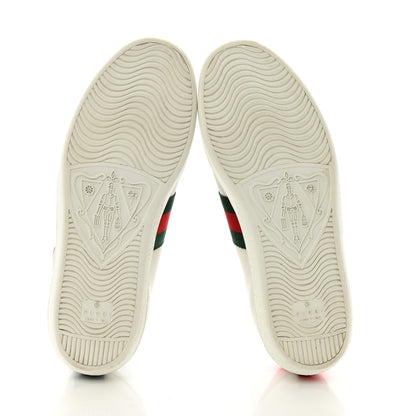 Gucci Calfskin Web Heart Embroidered Womens Ace Sneakers 38 White 6 of 12
