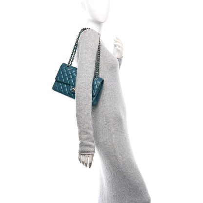 Chanel Caviar Quilted Medium Double Flap Turquoise 2 of 11