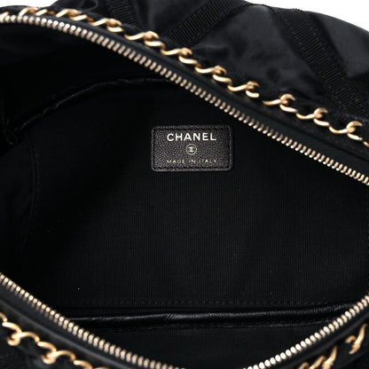Chanel Nylon Grosgrain Lifestyle Pouch With Sleep Mask Black 7 of 15