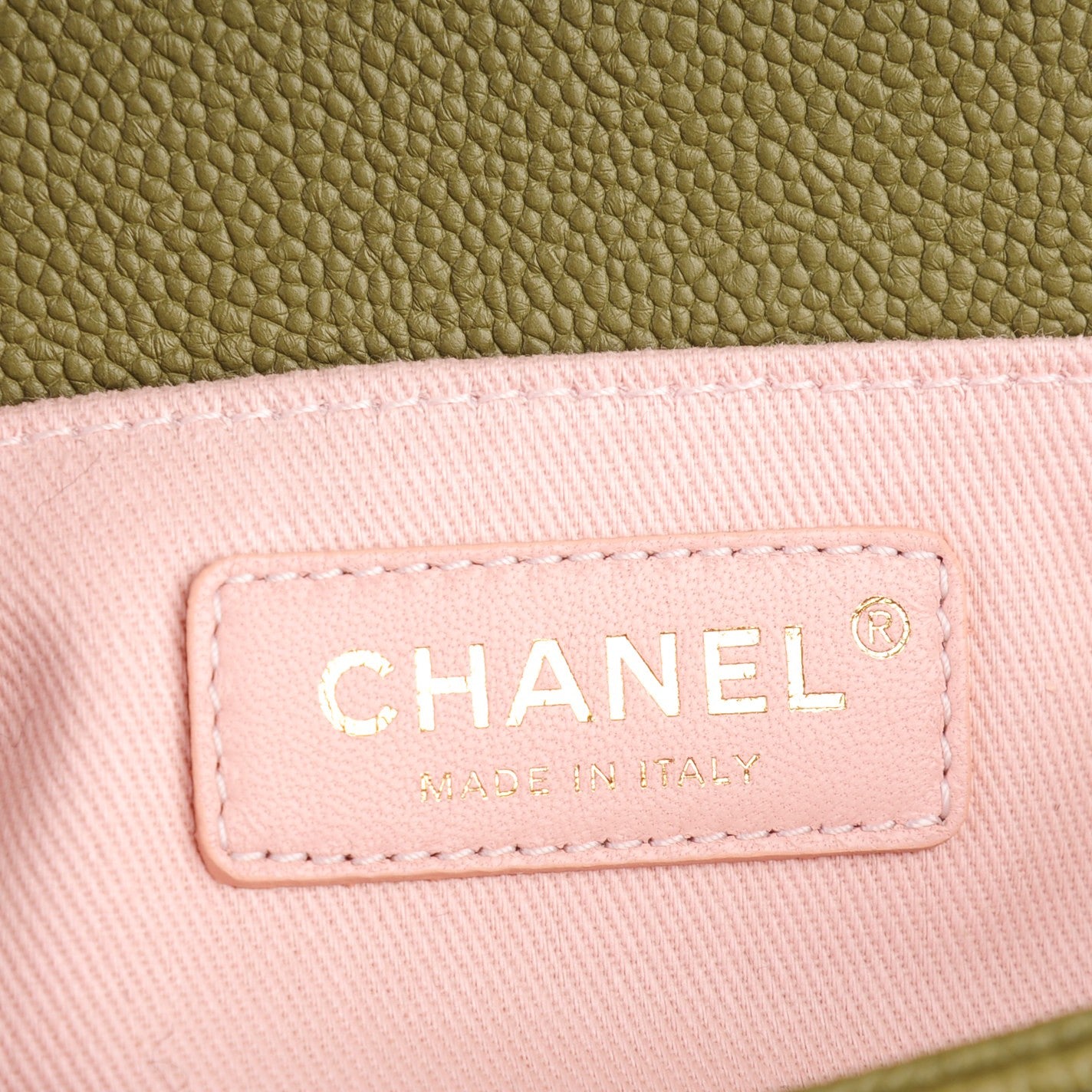 Chanel Caviar Quilted Medium Boy Flap Khaki 7 of 8