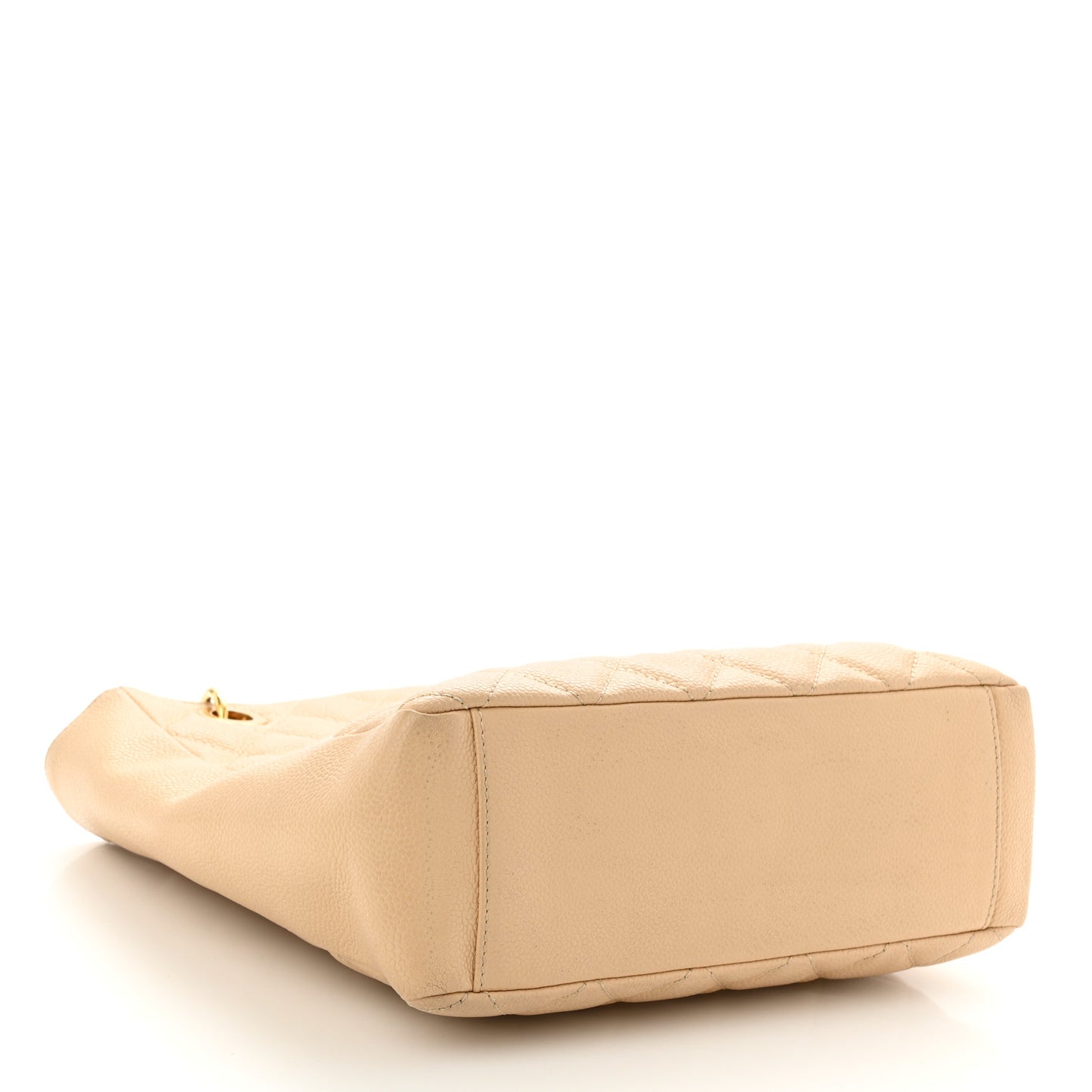 Caviar Quilted Petit Shopping Tote PST Beige Clair