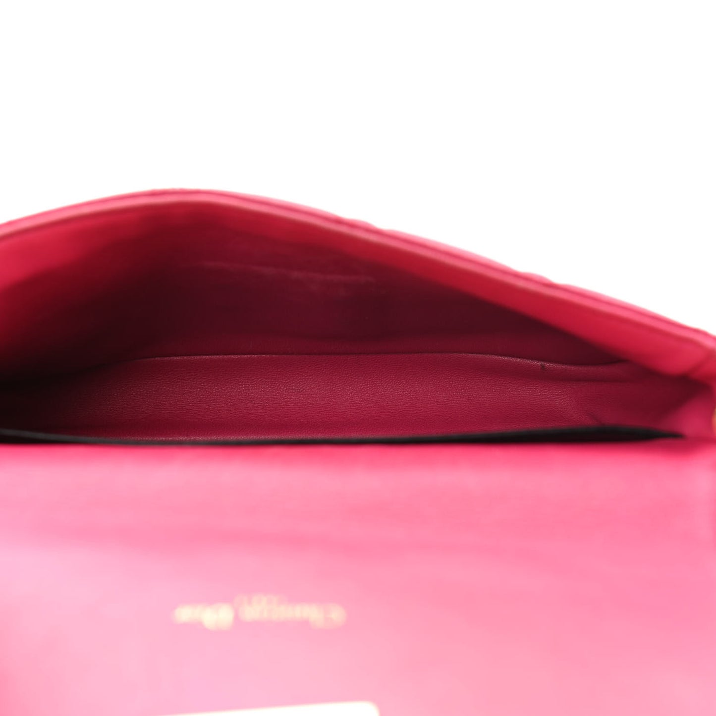 Lambskin Cannage Miss Dior Promenade Pouch Fuchsia