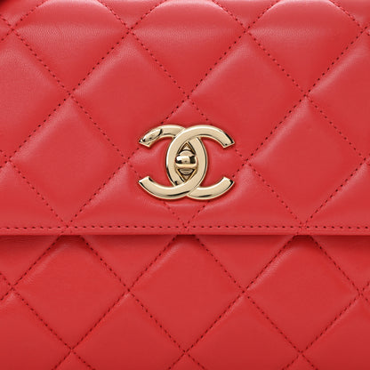 Chanel Lambskin Quilted Medium Trendy CC Flap Red 7 of 10