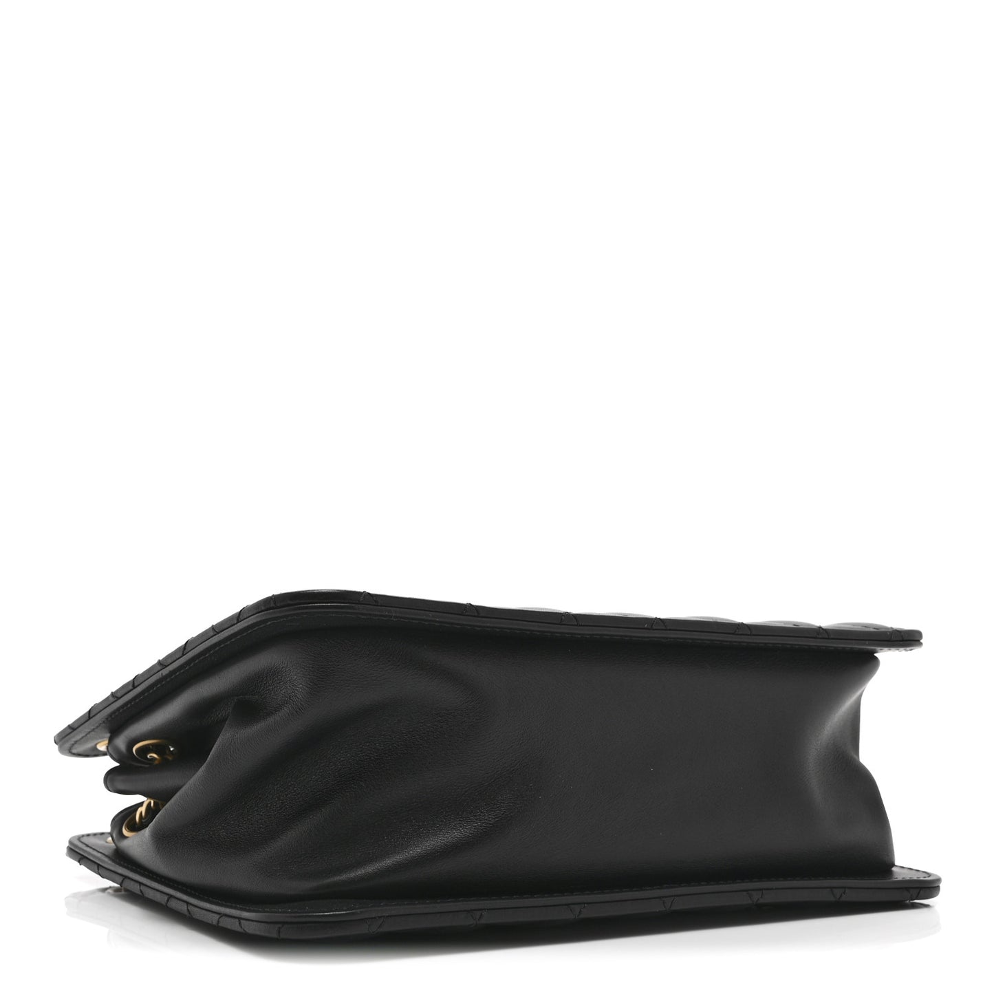 Calfskin Quilted CC Chain Accordion Tote Black