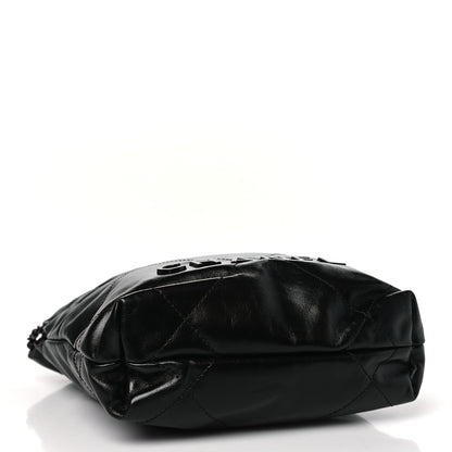 Chanel Shiny Calfskin Quilted Mini Chanel 22 So Black 4 of 10