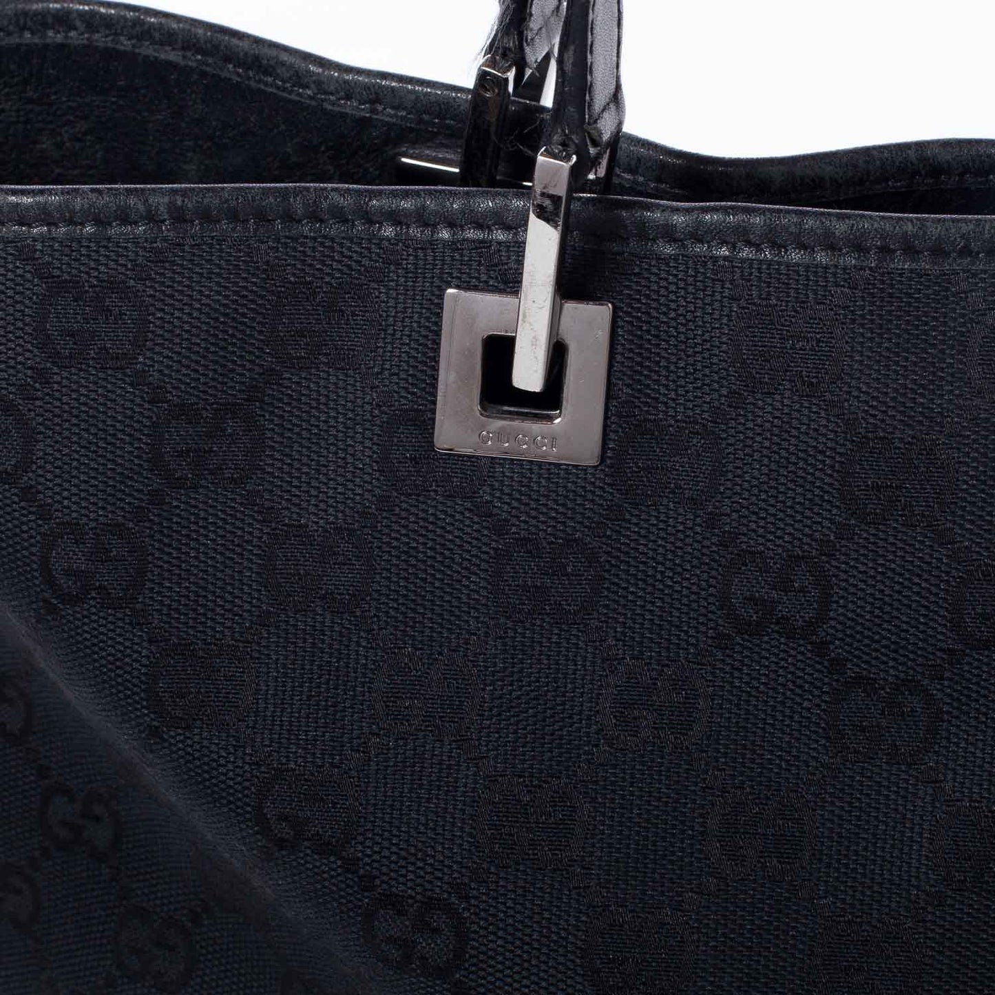 Monogram Large Bucket Tote Black