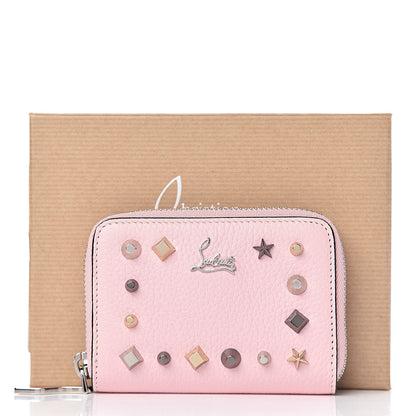 Christian Louboutin Calfskin Studded Panettone Coin Purse Pompadour 9 of 9