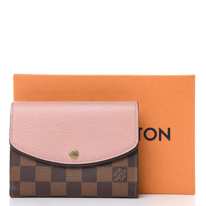 Louis Vuitton Damier Ebene Normandy Compact Wallet Rose Ballerine 9 of 9