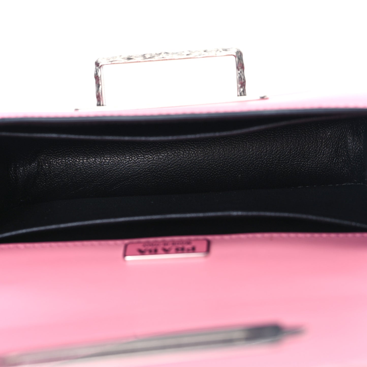 City Calfskin Saffiano Crystal Cahier Bag Begonia Black