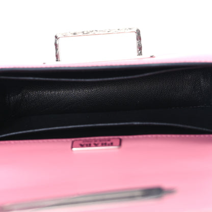 Prada City Calfskin Saffiano Crystal Cahier Bag Begonia Black 5 of 9