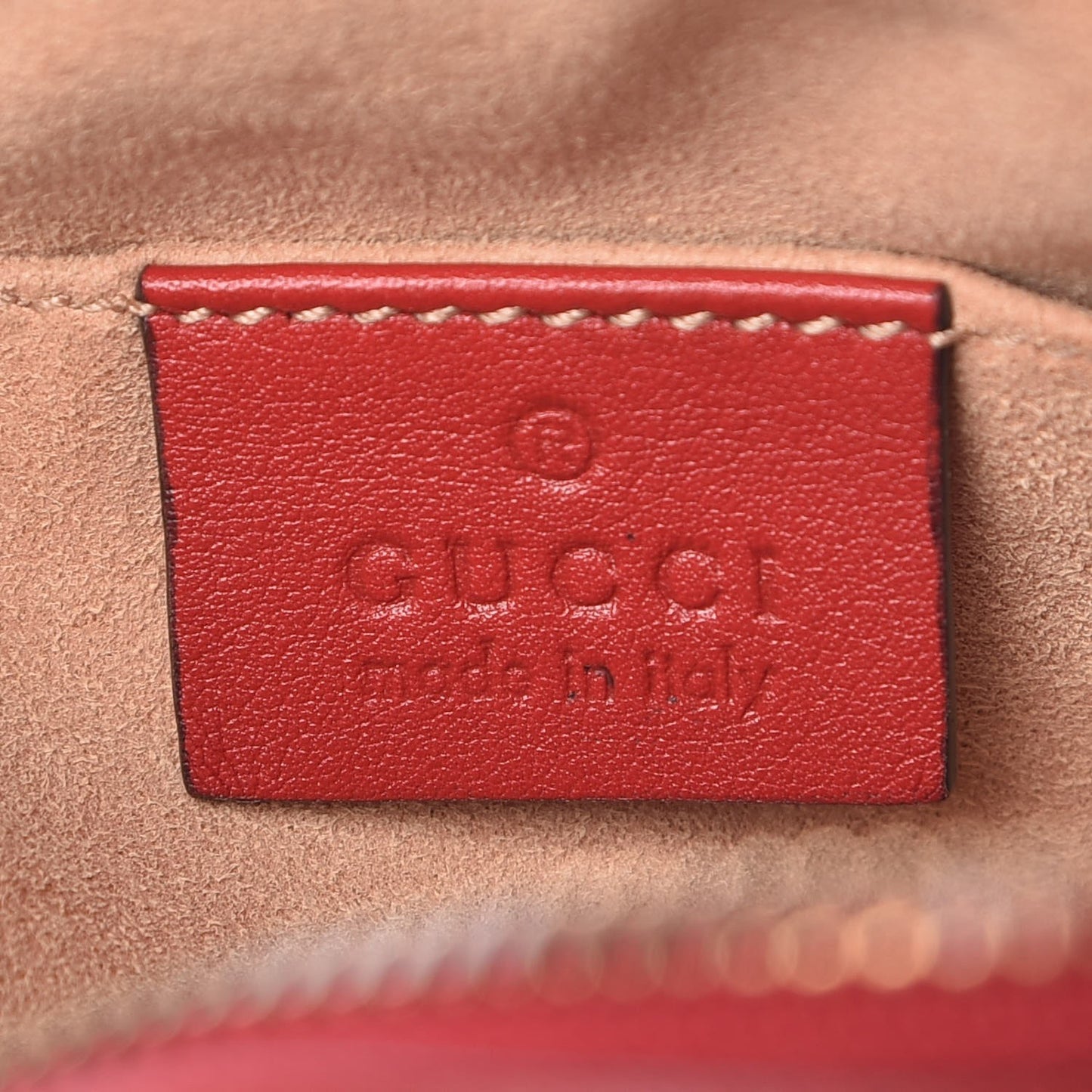Calfskin Matelasse Mini GG Marmont Wrist Wallet Hibiscus Red