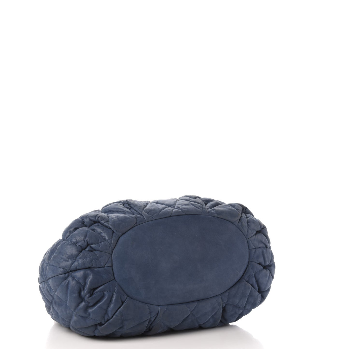 Iridescent Calfskin Quilted Large In The Mix Tote Navy