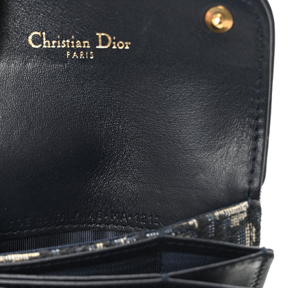 Christian Dior Oblique Saddle 5-Gusset Card Holder Blue 7 of 7