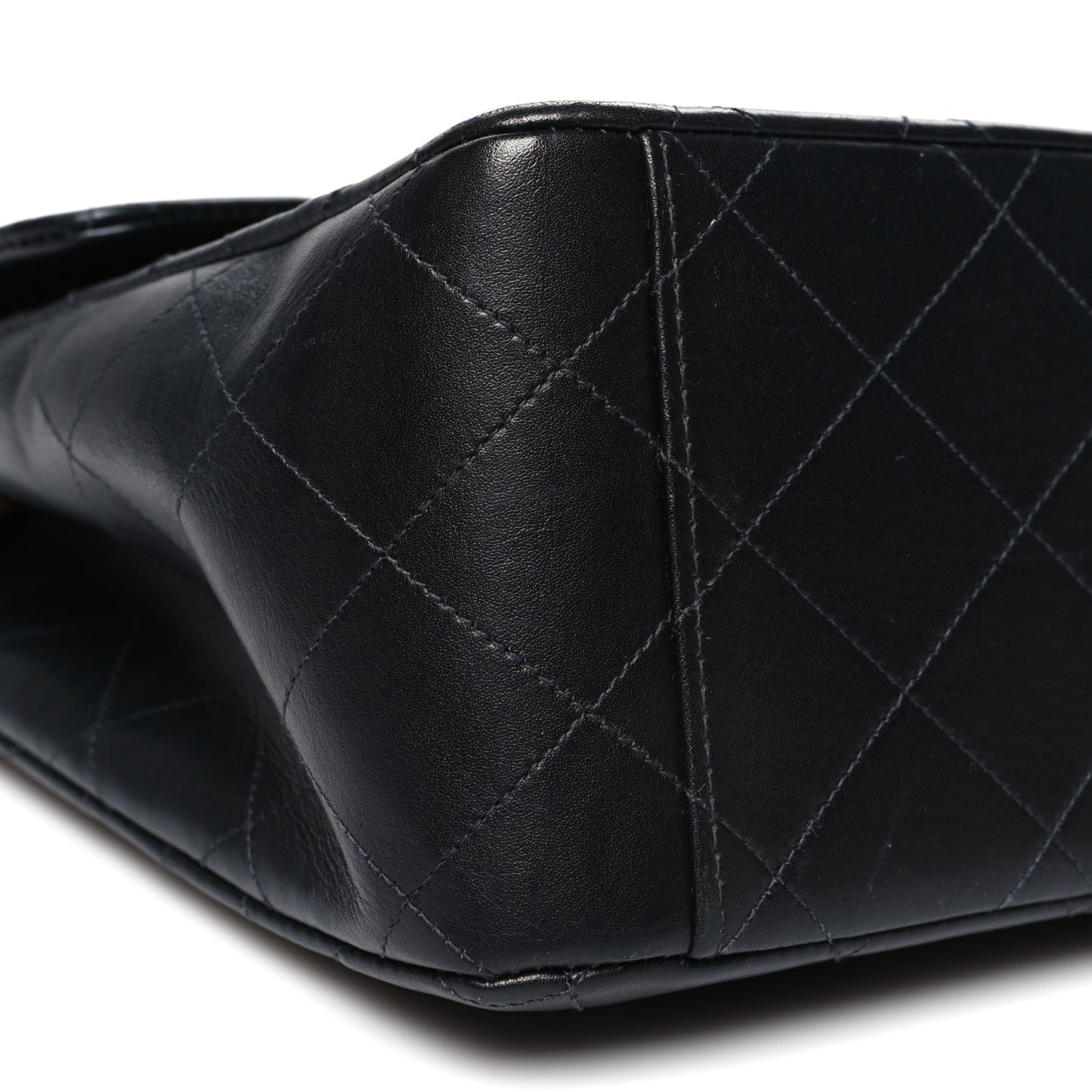 Lambskin Quilted XL Jumbo Single Flap Black