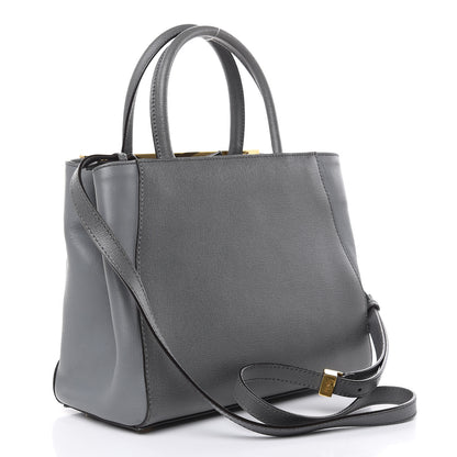 Fendi Vitello Elite Petite 2Jours Tote Grigio Grigio Chiaro 3 of 16
