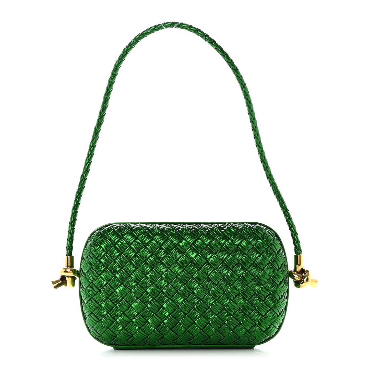 Metallic Calfskin Intrecciato Knot On Strap Envy