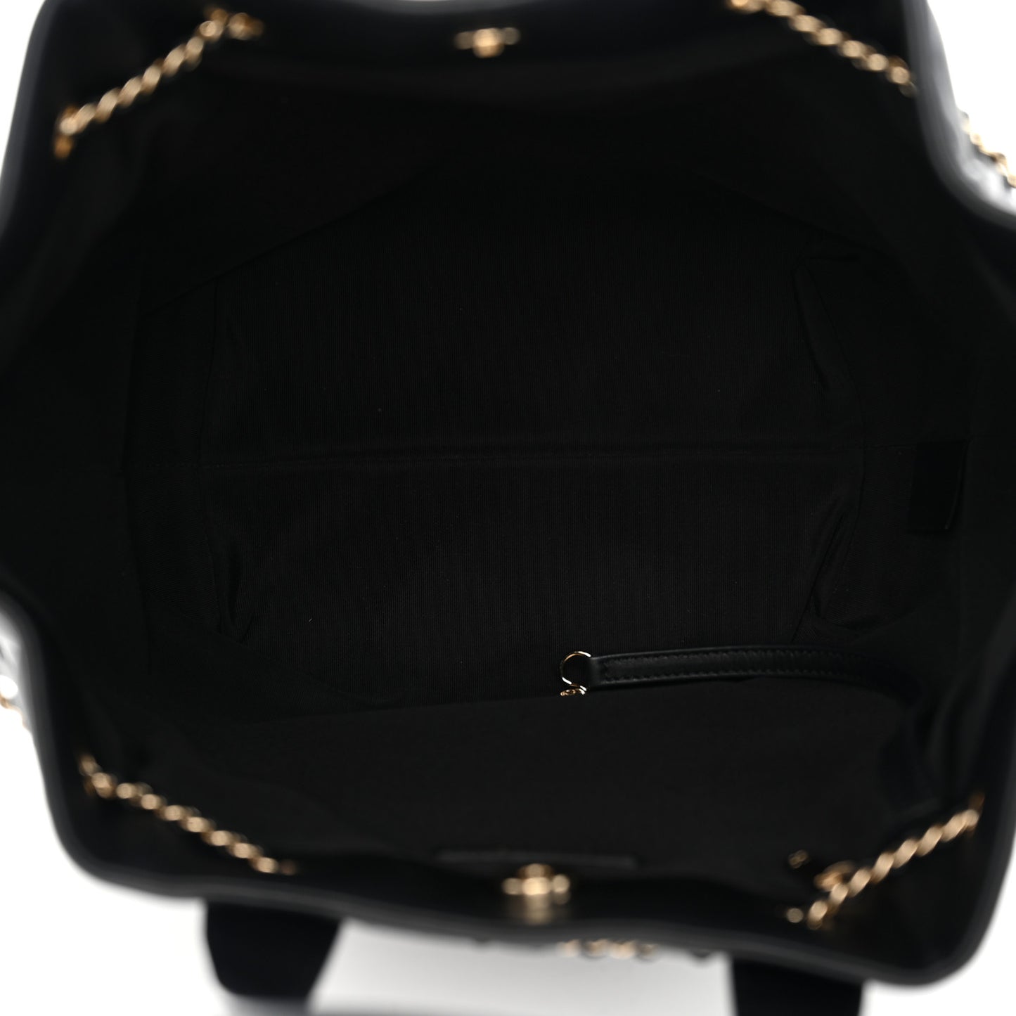 Lambskin Quilted CC Dweller Drawstring Tote Black