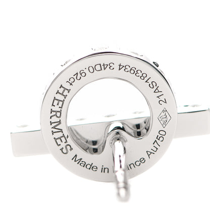 Hermes 18K White Gold Diamond Finesse Earrings 4 of 5