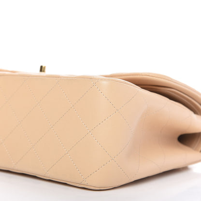 Chanel Lambskin Quilted Jumbo Double Flap Beige 7 of 10