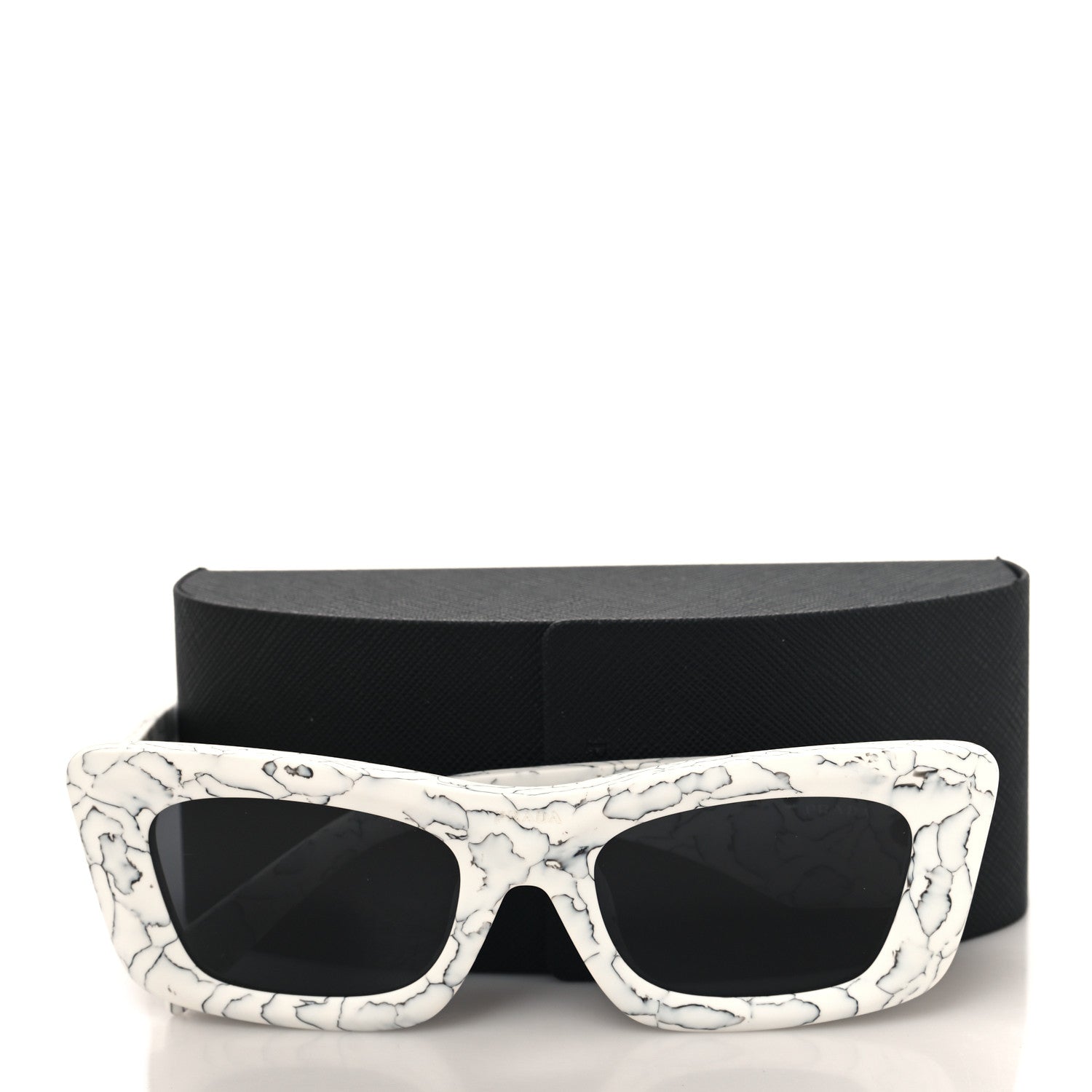Prada Acetate Symbole Sunglasses SPR 13Z White Marble 8 of 8