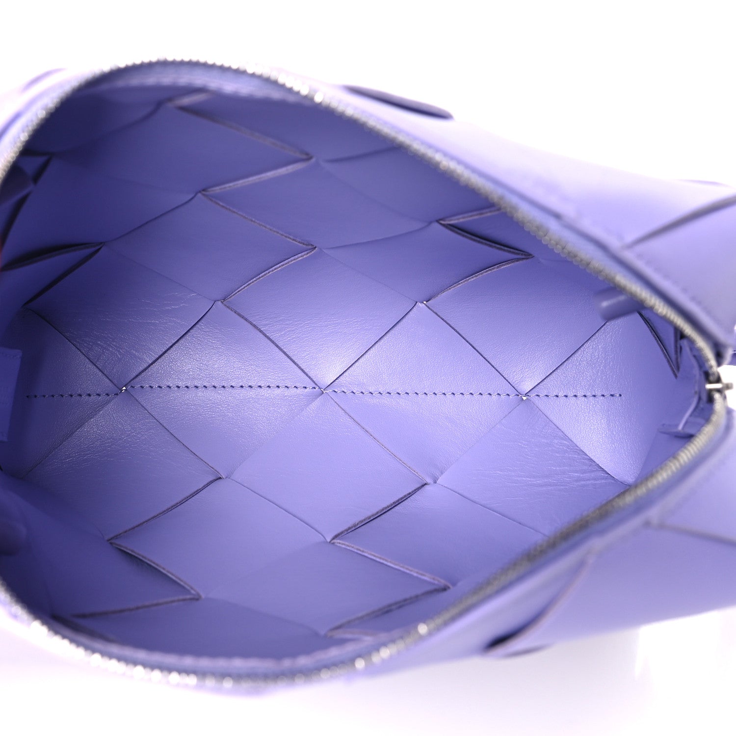 Bottega Veneta Lambskin Maxi Intrecciato Small Cassette Camera Bag Wisteria 5 of 9