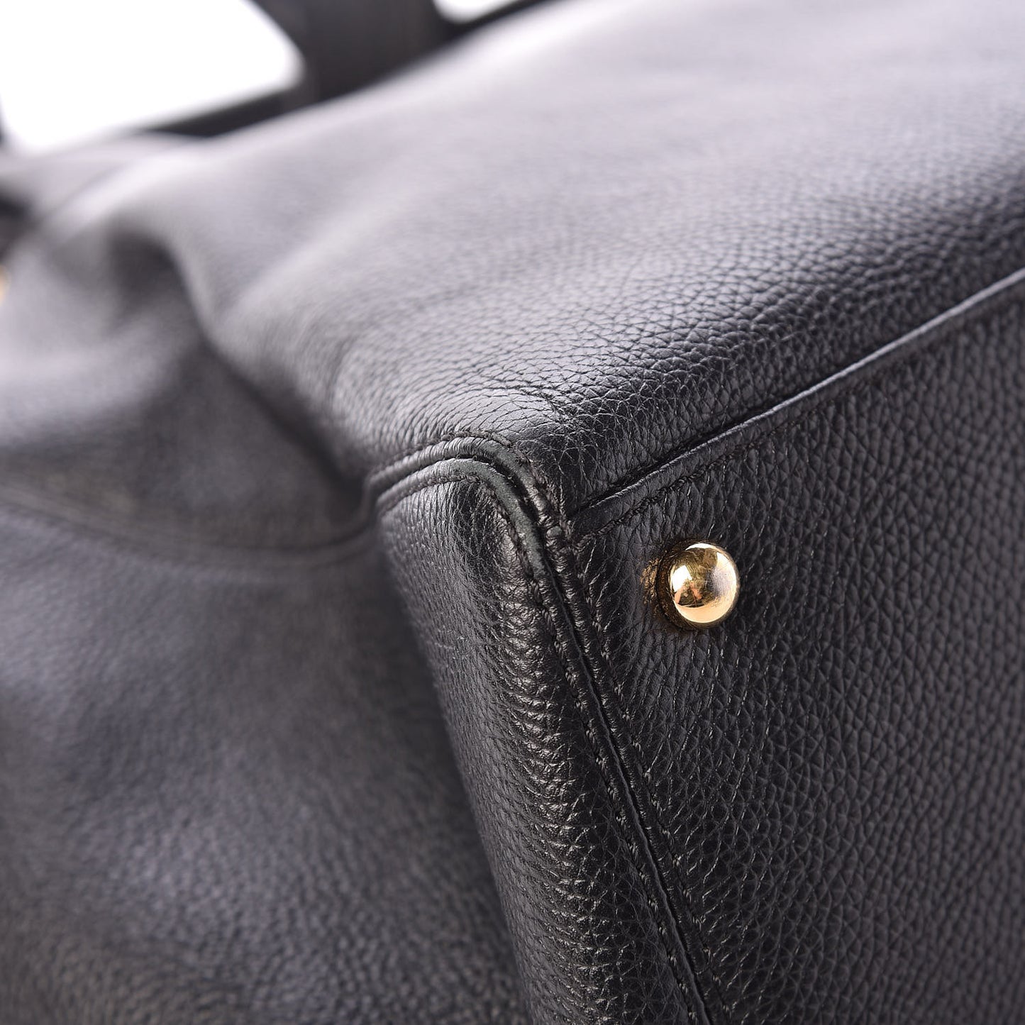 Calfskin Cerf Shopper Tote Black