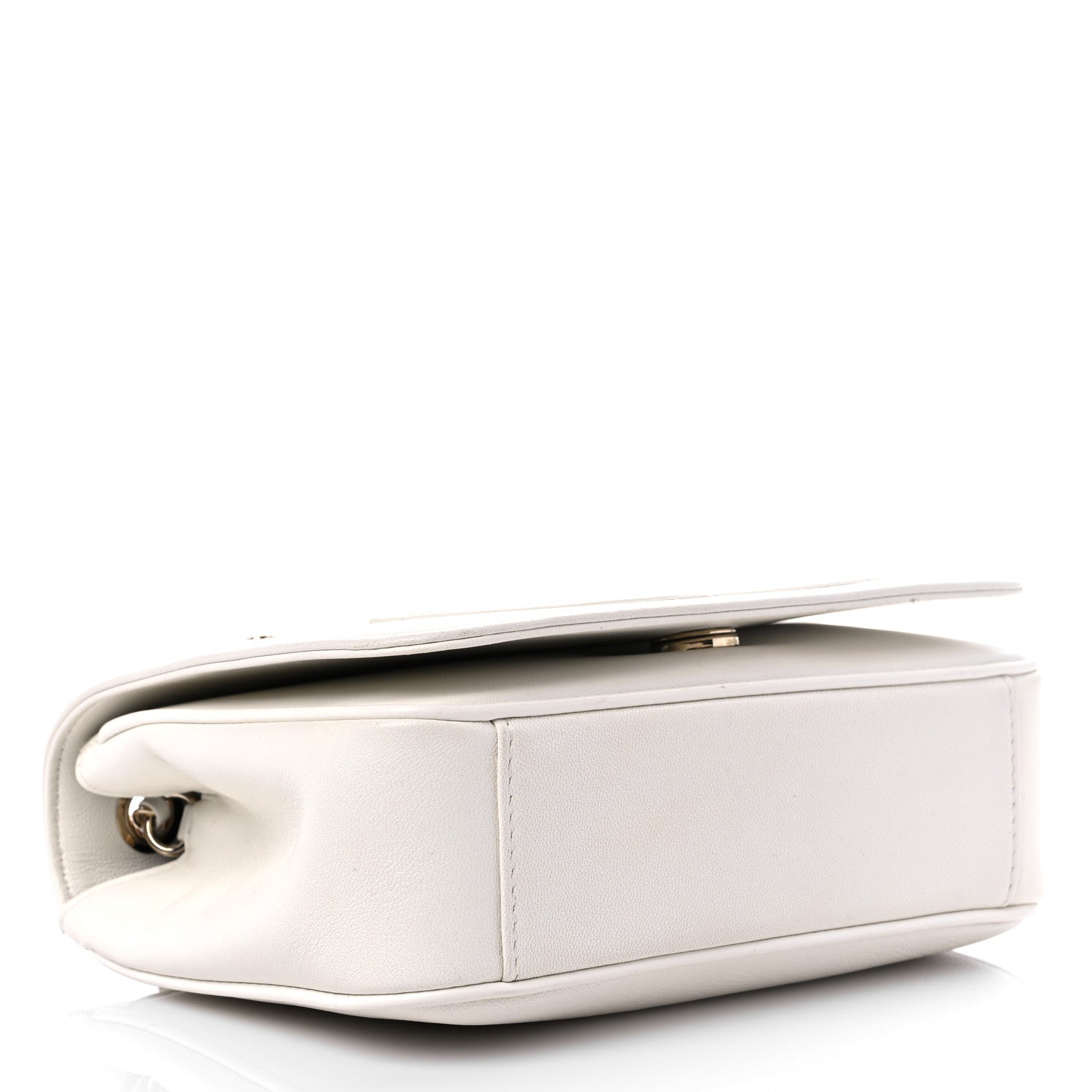 Chanel Lambskin CC Mania Flap Bag White 3 of 12