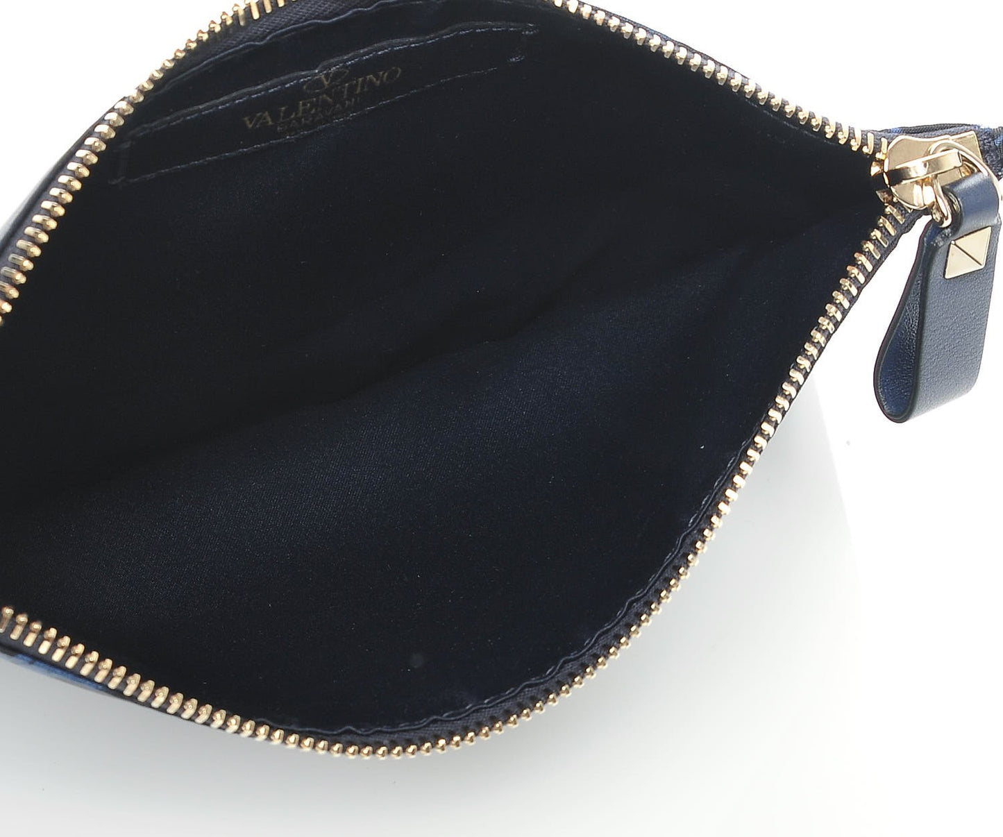 Nylon Camubutterfly Rockstud Zip Pouch Marine